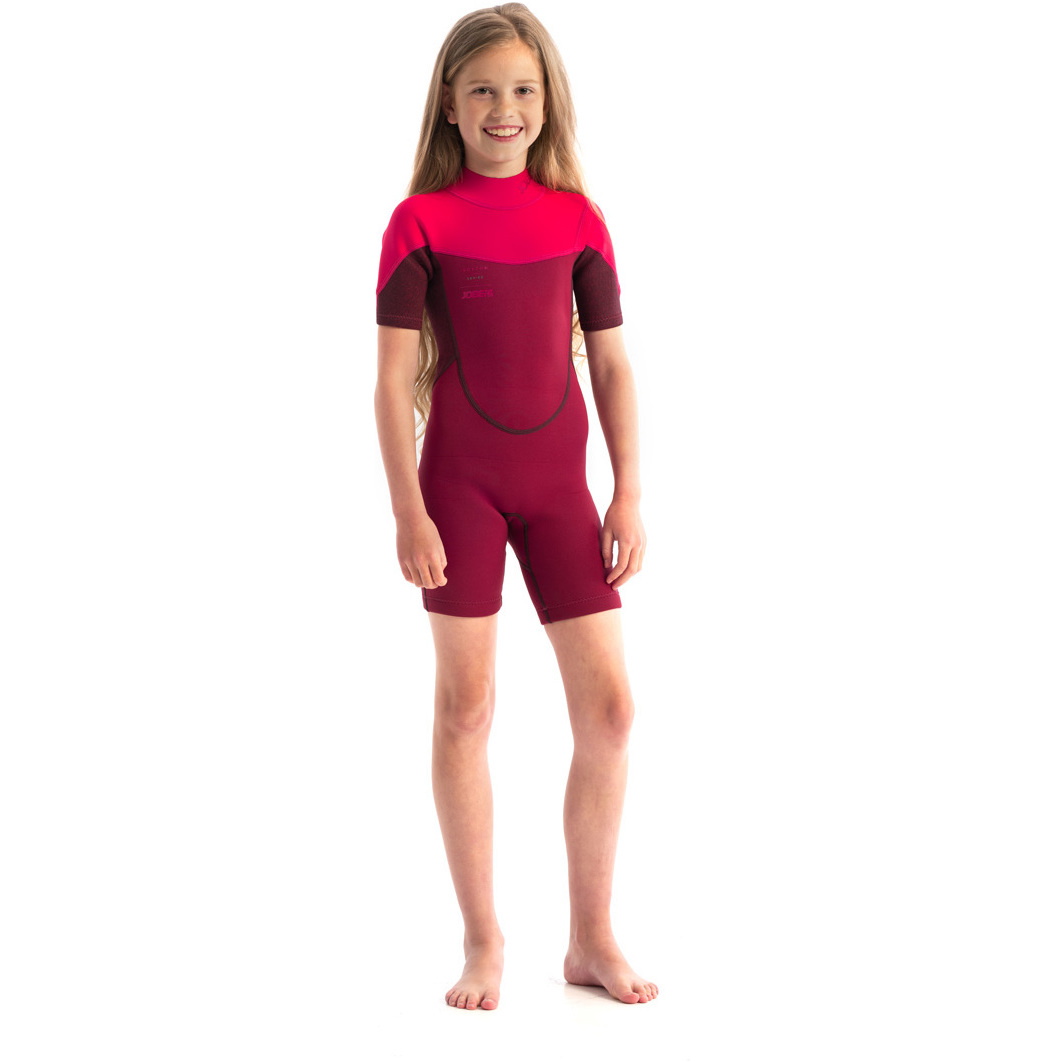 2026 Jobe Junior Boston 2mm Back Zip Shorty Wetsuit 3036210 - Hot Pink